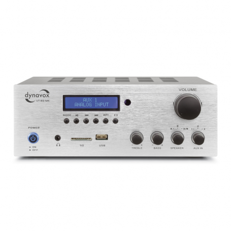 Keelholte gebed residu Audio Dynavox - stereo versterker VT80MK zilver